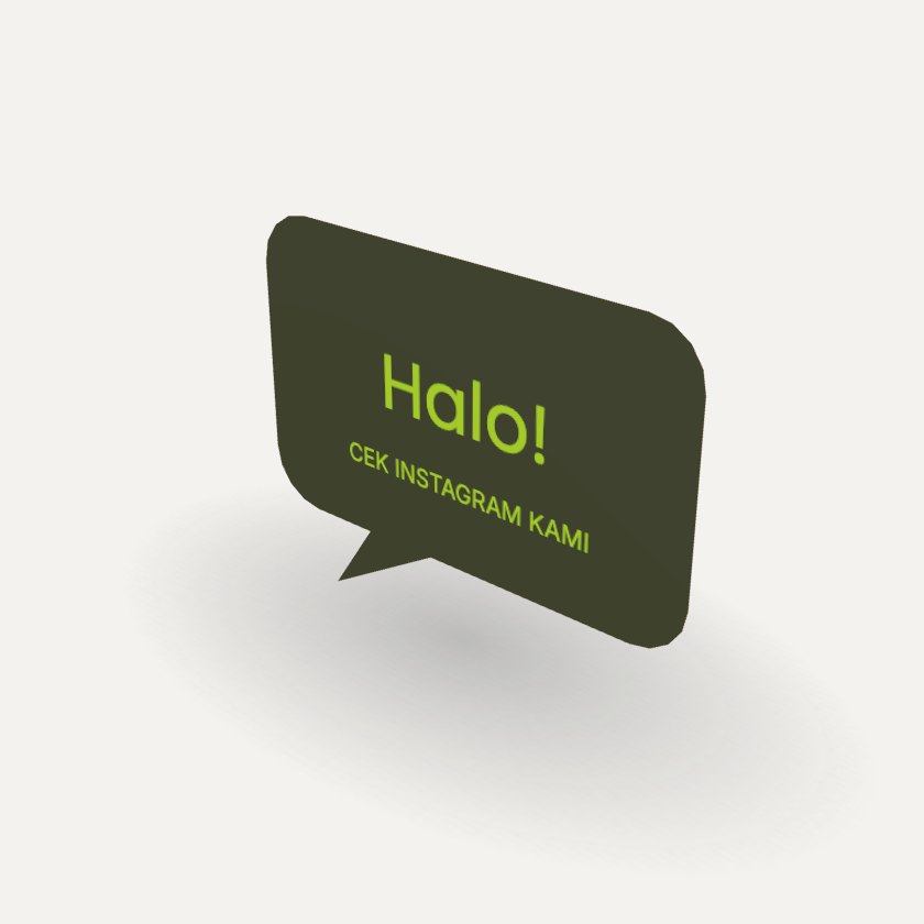 Stiker Balon Chat dengan contoh desain