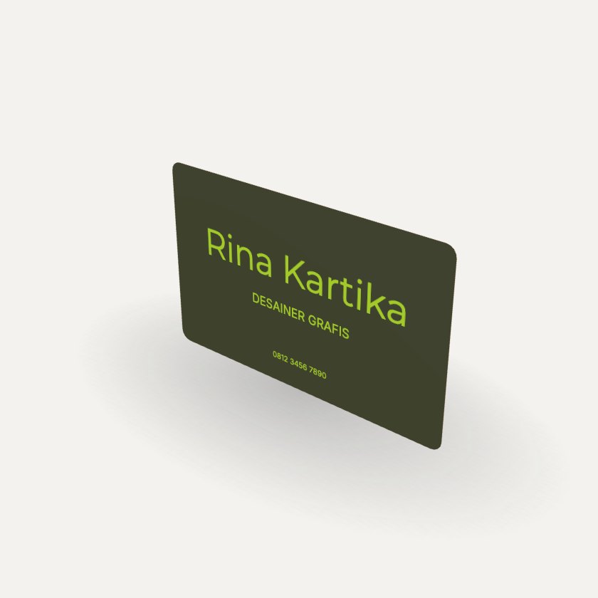 Kartu Nama dengan contoh desain