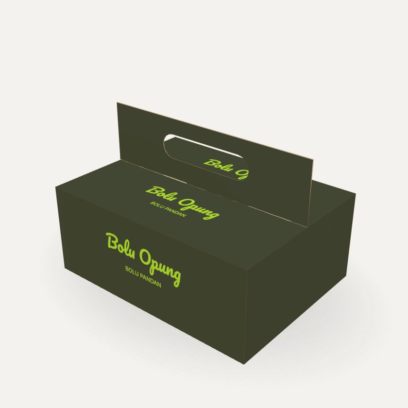 Kotak Kue Tenteng dengan contoh desain