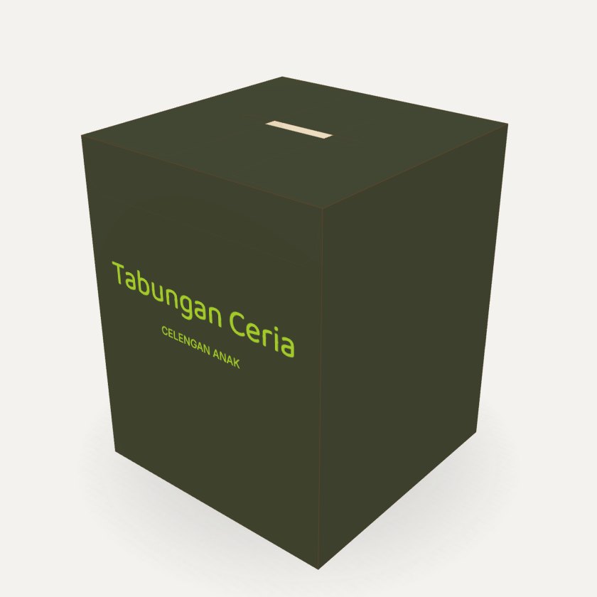 Kotak Celengan dengan contoh desain
