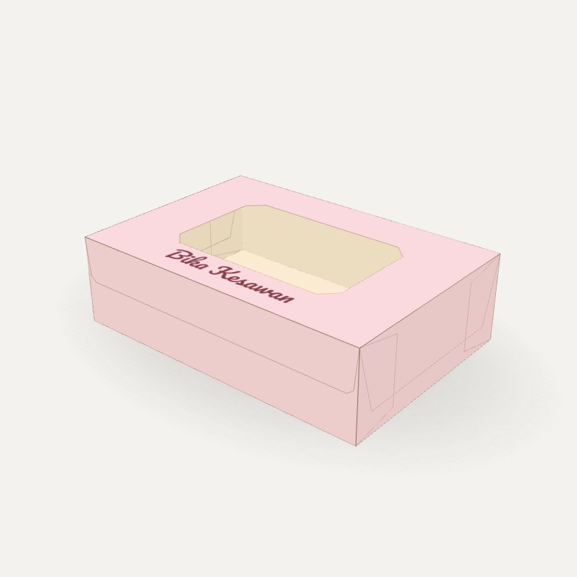 Box Donat & Kue dengan contoh desain