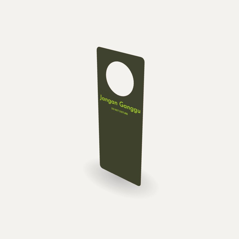 Door Hanger dengan contoh desain