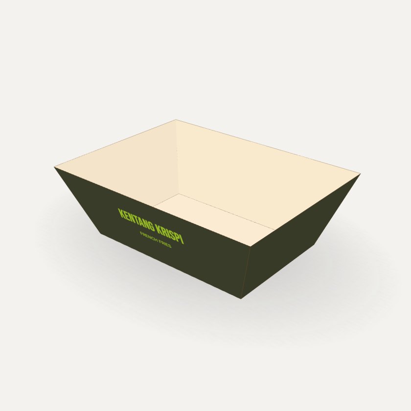 Food Boat (Wadah Miring) dengan contoh desain