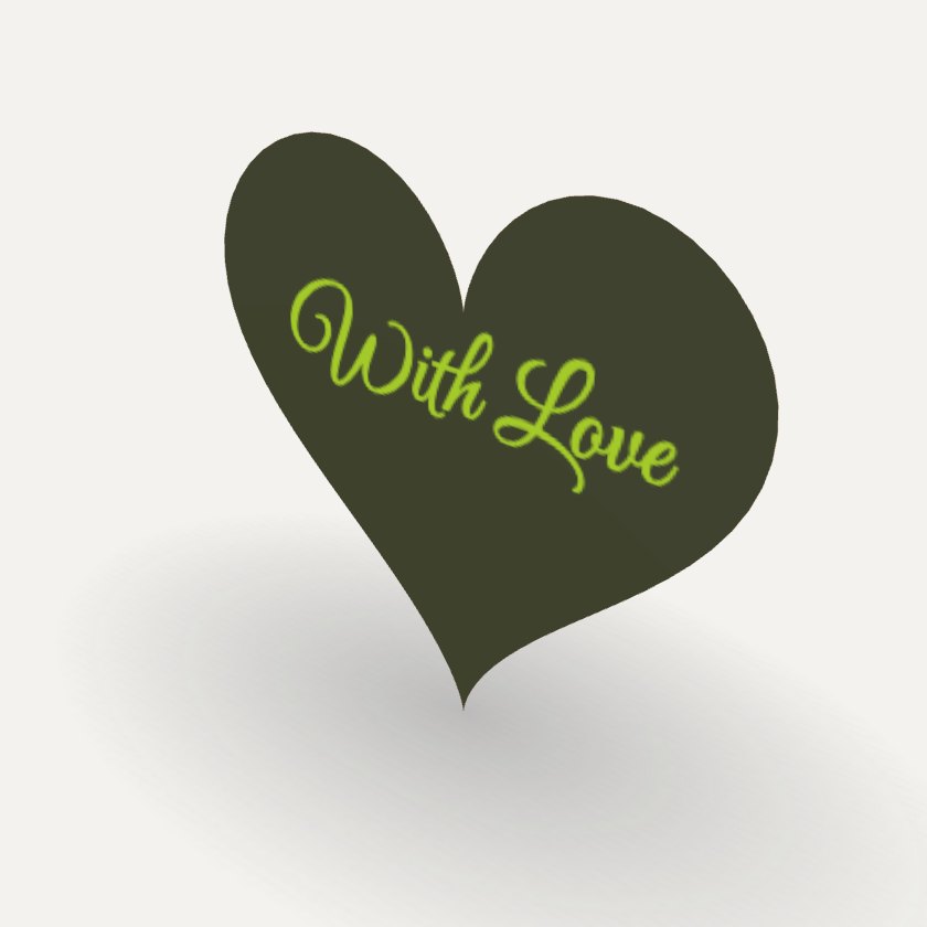 Stiker Hati dengan contoh desain