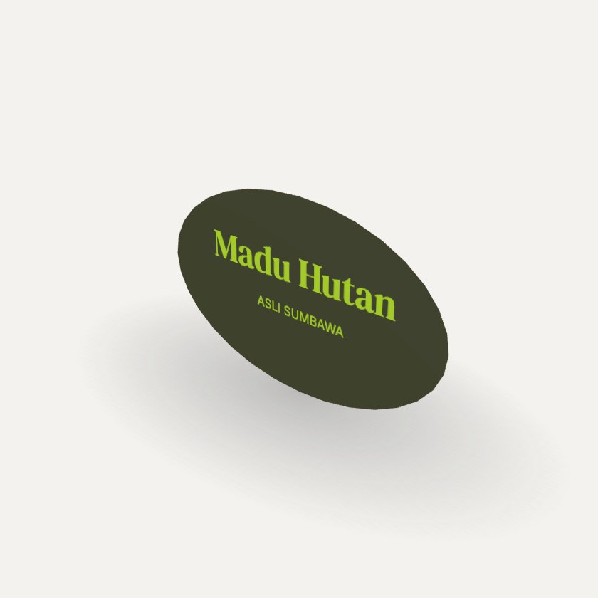 Label Oval dengan contoh desain