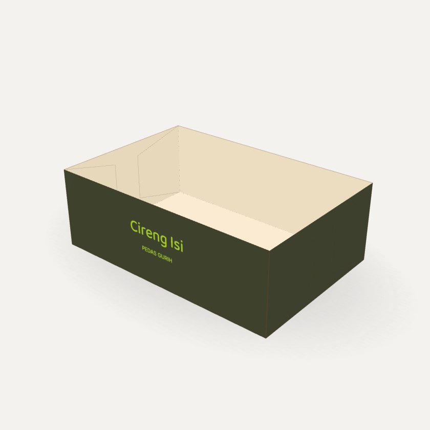 Paper Tray (Wadah Jajanan) dengan contoh desain