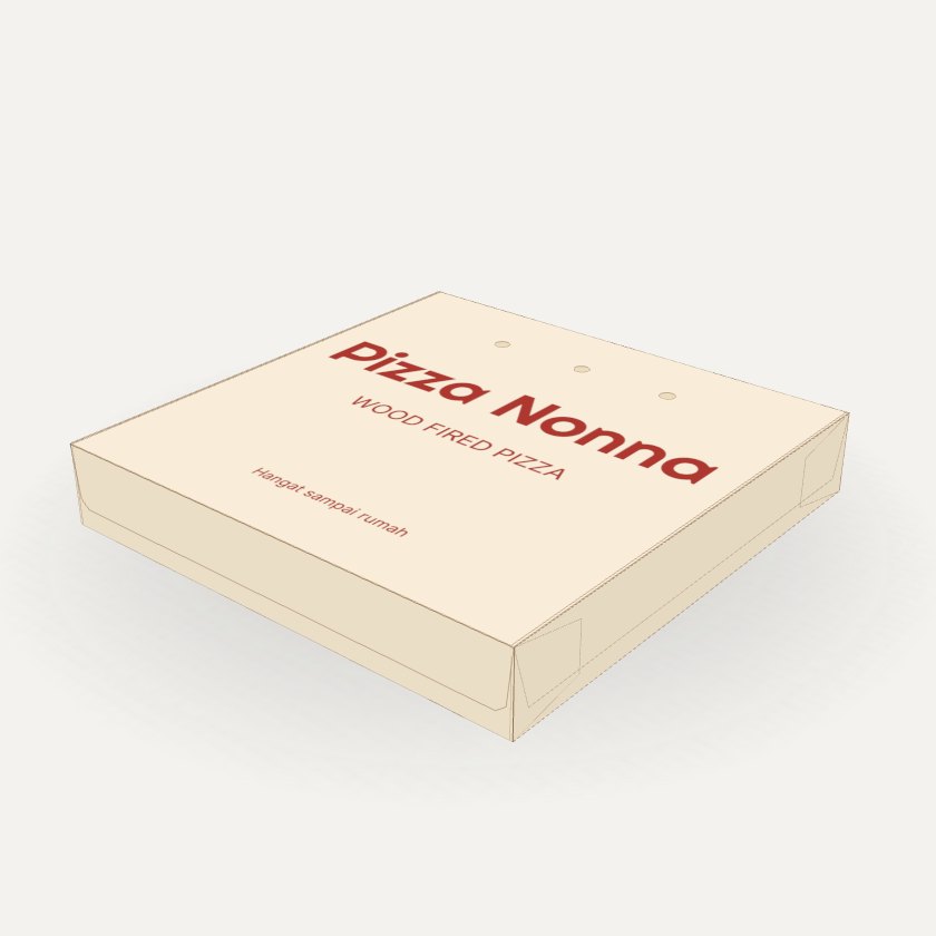 Pizza Box dengan contoh desain