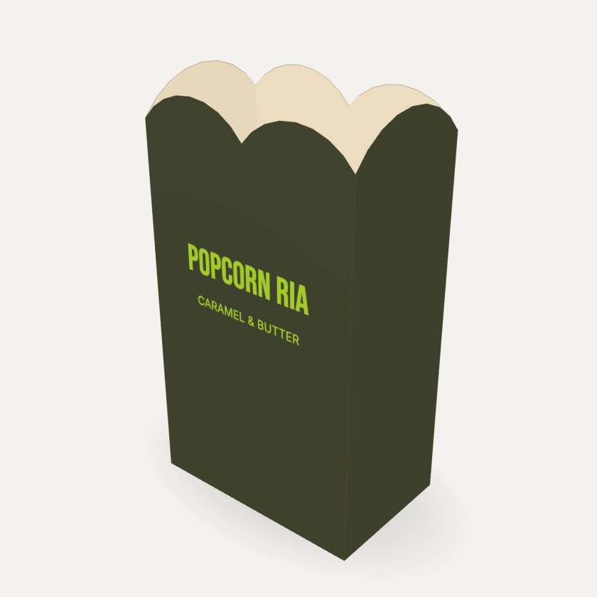 Kotak Popcorn dengan contoh desain