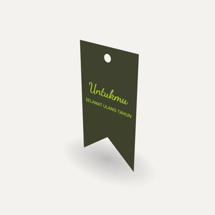 Label Ekor Pita dengan contoh desain
