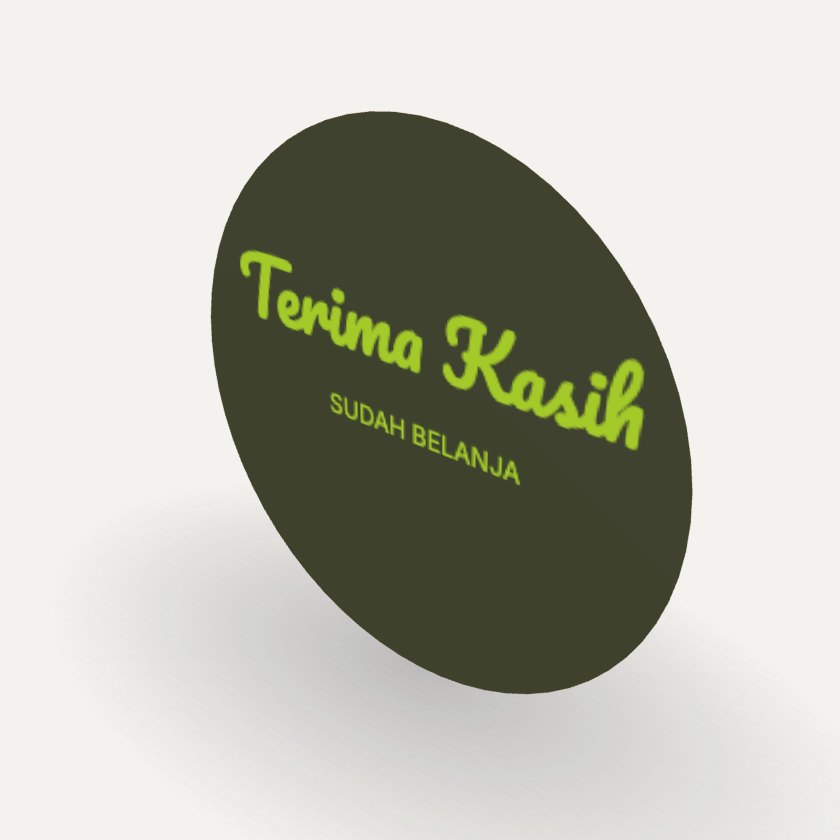 Stiker Bulat dengan contoh desain